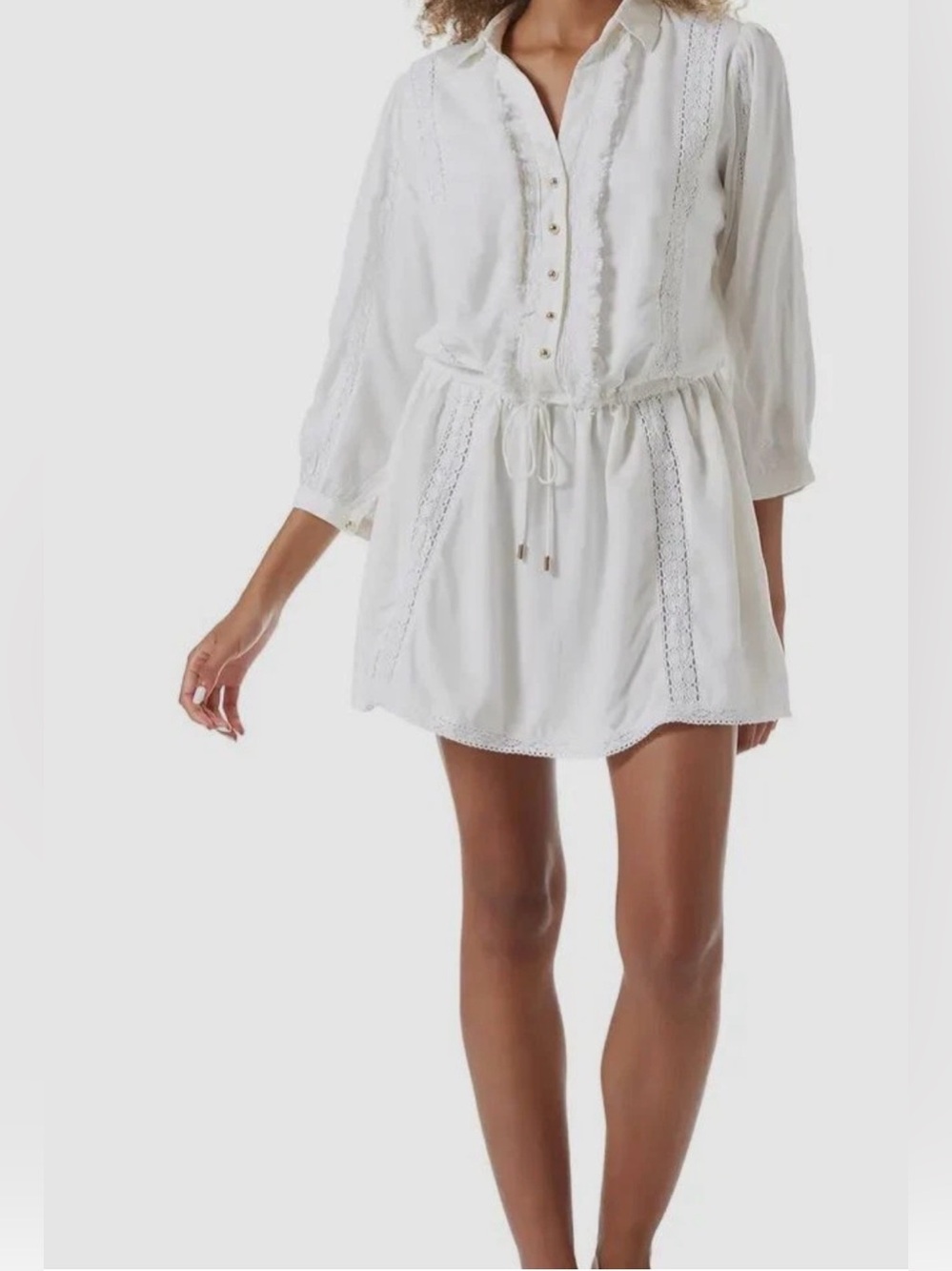 Melissa Odabash cream Scarlett cr Mini Dress Tunic